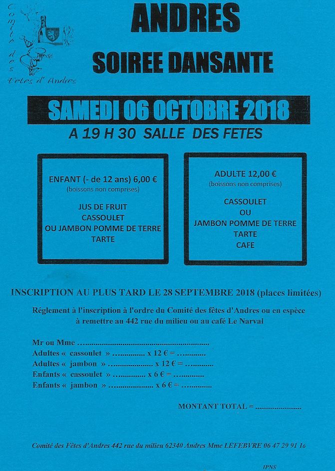 20181006 Soirée dansante