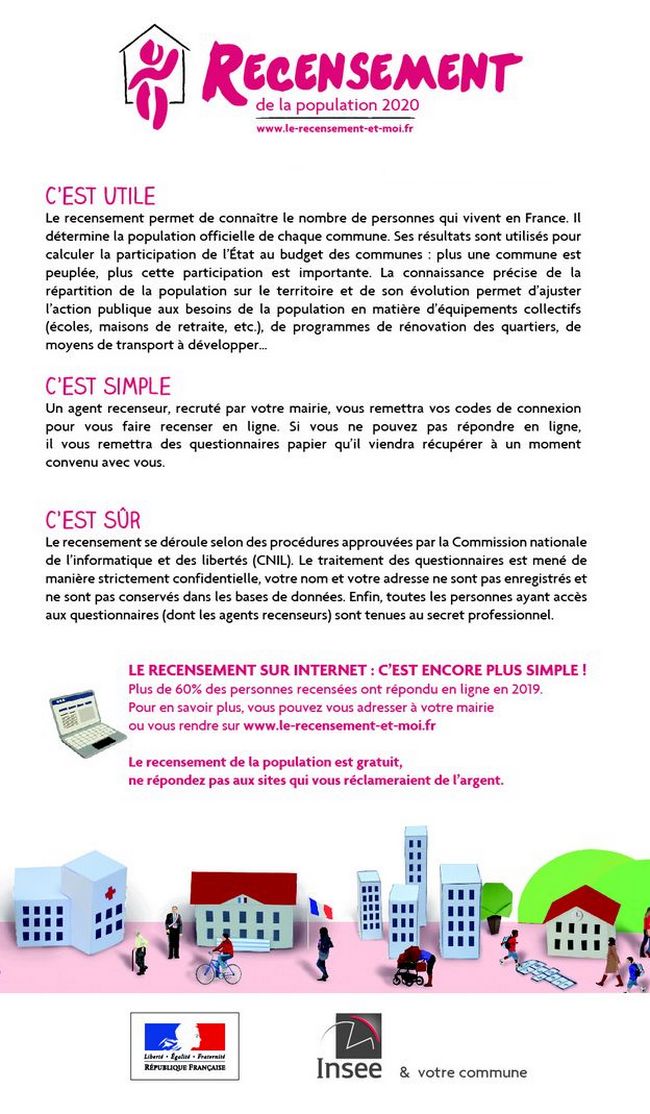 Annonce recensement 2020