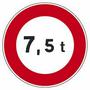 Interdit 7,5 t